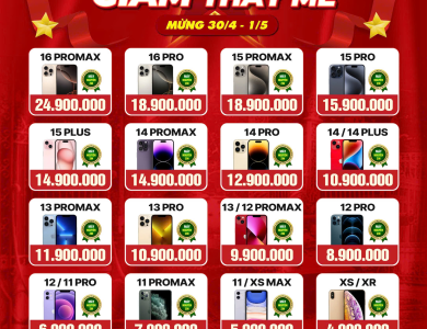 Bảng giá iPhone mới nhất dịp lễ 30.4