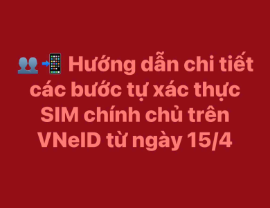 Hướng dẫn chi tiết các bước tự xác thực SIM chính chủ trên VNeID từ ngày 15/4