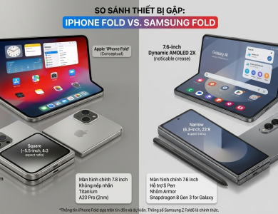 So sánh iPhone Fold và Samsung Fold