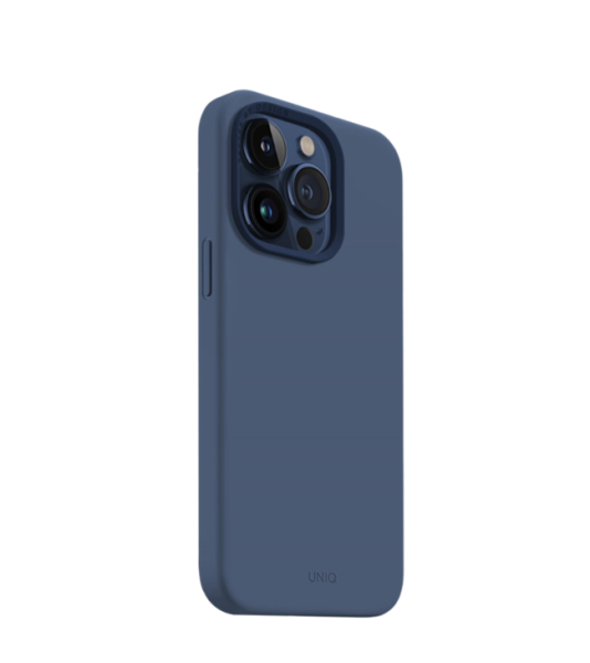 Ốp lưng MagSafe cho iPhone 15 Pro Max Silicone UNIQ HYBRID MAGCLICK CHARGING LINO HUE Liquid Xám