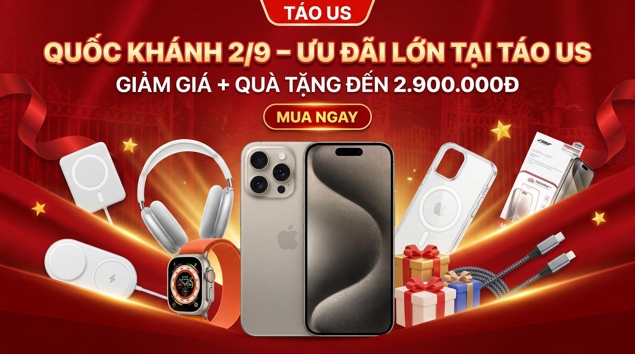 Ưu Đãi 2/9 Tại Táo US Quà Tặng Phụ Kiện